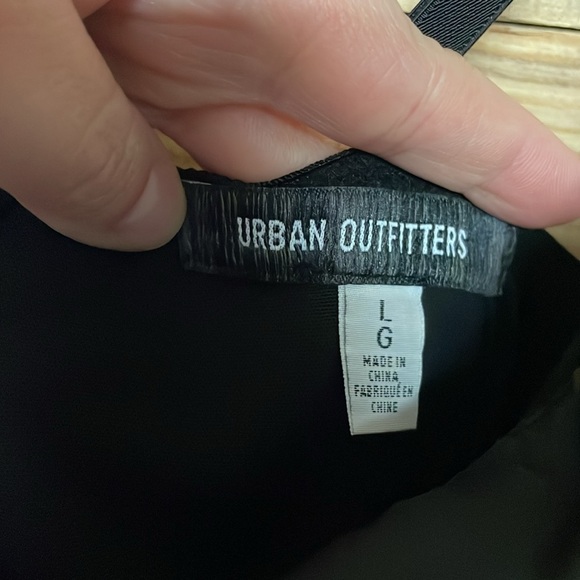 Urban Outfitters size Large Black Satin Soft Buttery Corset Top with Zipper Back - Picture 2 of 7